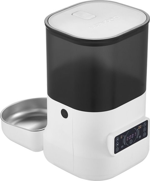 Show full view: DOGNESS Cube Automatic Dog Feeder, 4-lit, Pearl White slide 2 of 9