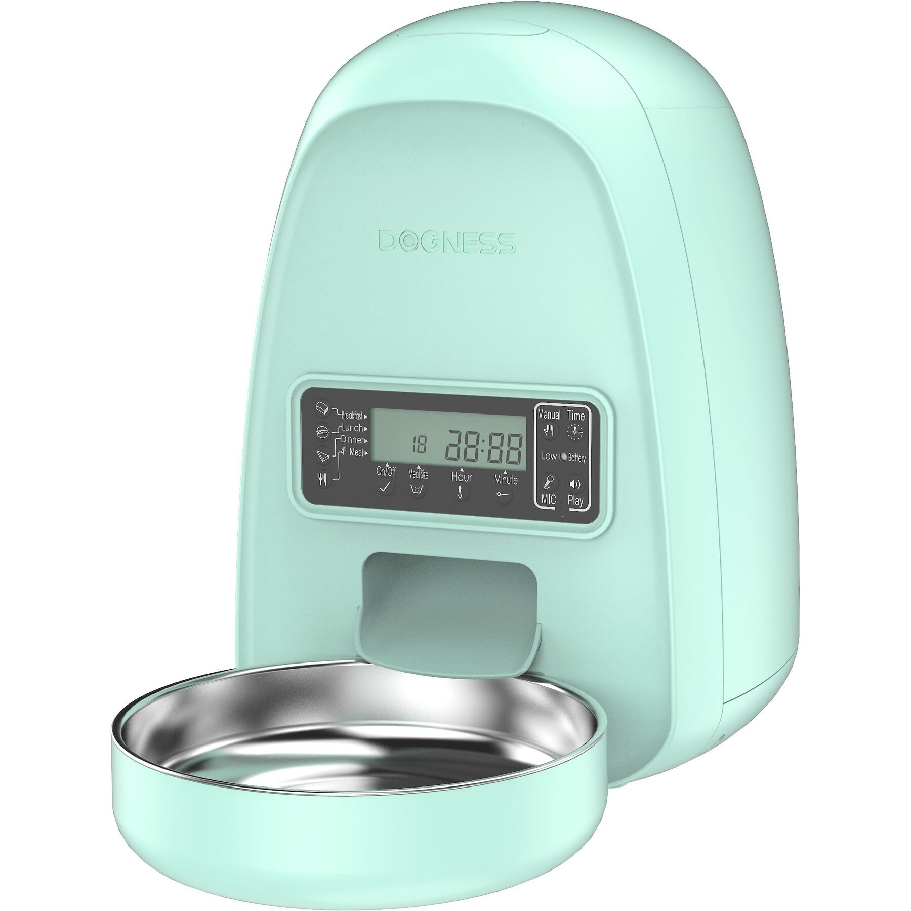 DOGNESS Mini Programmable Automatic Dog & Cat Feeder, Green