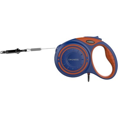 DOGNESS DOGNESS Smart Retractable Dog Leash, Blue Orange, X-Large
