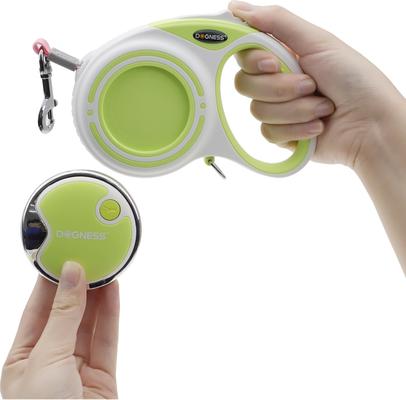Show full view: DOGNESS Smart Retractable Dog Leash, Forest Green, Large slide 5 of 8