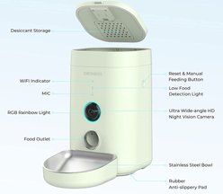 DOGNESS Wide View Cam Dog Feeder, 3.6-lit, Mint Green slide 2 of 5