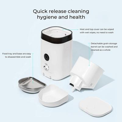 Show full view: DOGNESS Wide View Cam Dog Feeder, 3.6-lit, Pearl White slide 6 of 8