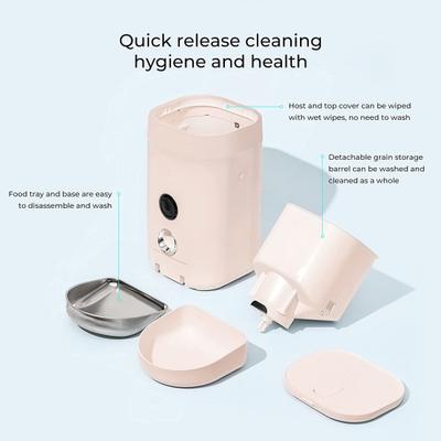 Show full view: DOGNESS Wide View Cam Dog Feeder, 3.6-lit, Powder Pink slide 3 of 7