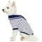 Show in main carousel: Dogs & Cats & Co. 100% Cotton Saint Malo Sailor Collar Dog T-Shirt, Navy, 10-in slide 2 of 7