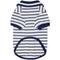 Show in main carousel: Dogs & Cats & Co. 100% Cotton Saint Malo Sailor Collar Dog T-Shirt, Navy, 10-in slide 5 of 7