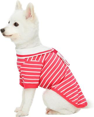 Show full view: Dogs & Cats & Co. 100% Cotton Saint Malo Sailor Collar Dog T-Shirt, Pink, 10-in slide 3 of 8