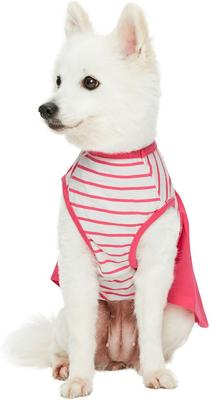 Show full view: Dogs & Cats & Co. 100% Cotton Striped with Dainty Flowers, Human-Grade Material & Craftsmanship Dog Dress, Hot Pink, 14-in slide 3 of 6