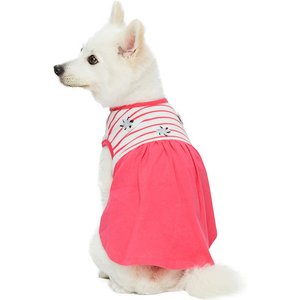 Dogs & Cats & Co. Pink Striped Matching Dog & Kid Dress For Dog / 16"