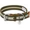 Show in main carousel: Dogs & Cats & Co. 3M Reflective Leather & Polyester Striped Genuine Dog Collar, Dark Olive, Large: 22-in neck, 1-in wide slide 1 of 7