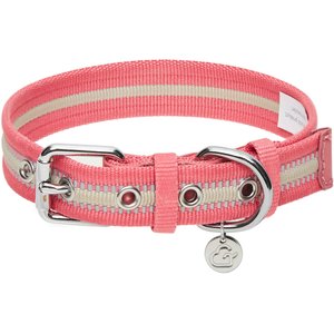 DOGS & CATS & CO. 3M Reflective Leather & Polyester Striped