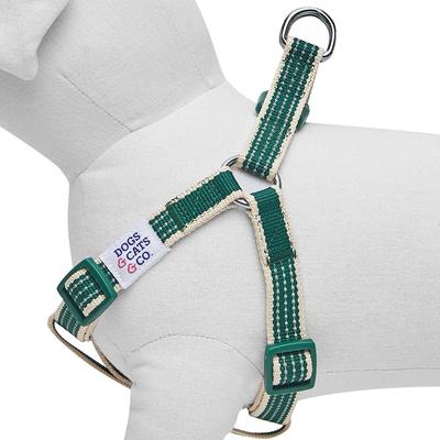 Show full view: Dogs & Cats & Co. 3M Reflective Secure & Adjustable for Nighttime Visibility Dog Harness, Dark Green, Small: 16.5 to 21.5-in chest slide 4 of 6