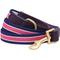 Show in main carousel: Dogs & Cats & Co. A La Mode Tricolor Suede & Polyester with Multi-Purpose D-Ring Dog Leash, Purple, Large: 6-ft long, 1-in wide slide 1 of 4