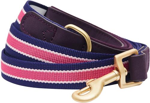 Show full view: Dogs & Cats & Co. A La Mode Tricolor Suede & Polyester with Multi-Purpose D-Ring Dog Leash, Purple, Large: 6-ft long, 1-in wide slide 1 of 4