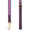 Show in main carousel: Dogs & Cats & Co. A La Mode Tricolor Suede & Polyester with Multi-Purpose D-Ring Dog Leash, Purple, Medium: 6-ft long, 3/4-in wide slide 3 of 4