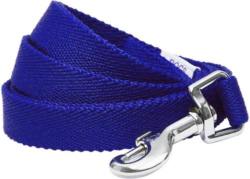 Show full view: Dogs & Cats & Co. Classic Solid Color Dog Leash, Electric Blue, Medium: 5-ft long, 5/8-in wide slide 1 of 4