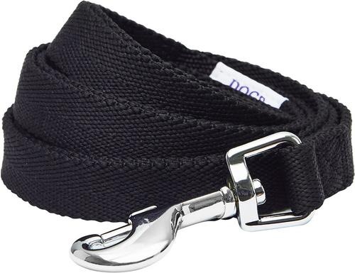 Show full view: Dogs & Cats & Co. Classic Solid Color Dog Leash, Jet Black, Small: 5-ft long, 3/4-in wide slide 1 of 4