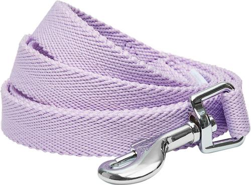 Show full view: Dogs & Cats & Co. Classic Solid Color Dog Leash, Lavender, Medium: 5-ft long, 5/8-in wide slide 1 of 3