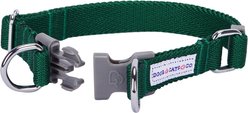 Dogs & Cats & Co. Classic Solid Color Polyester Dog Collar, Alpine Green, Large: 26-in neck, 1-in wide slide 2 of 5