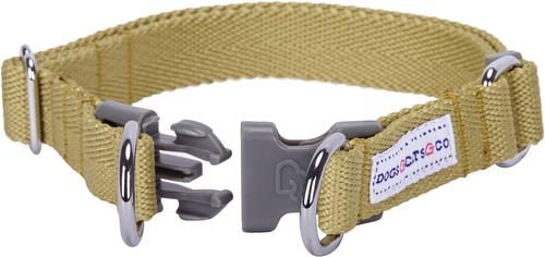 Show full view: Dogs & Cats & Co. Classic Solid Color Polyester Dog Collar, Beige, Medium: 20-in neck, 3/4-in wide slide 3 of 5