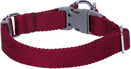 Show full view: Dogs & Cats & Co. Classic Solid Color Polyester Dog Collar, Burgundy, Medium: 20-in neck, 3/4-in wide slide 3 of 6
