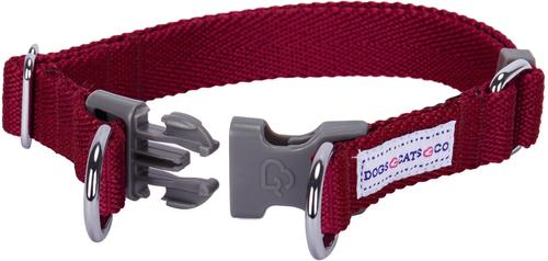Show full view: Dogs & Cats & Co. Classic Solid Color Polyester Dog Collar, Burgundy, Small: 16-in neck, 5/8-in wide slide 4 of 6