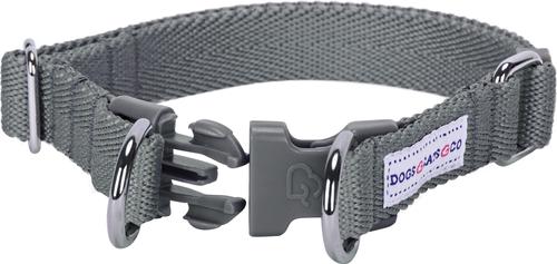 Show full view: Dogs & Cats & Co. Classic Solid Color Polyester Dog Collar, Wild Dove, Small: 16-in neck, 5/8-in wide slide 3 of 5