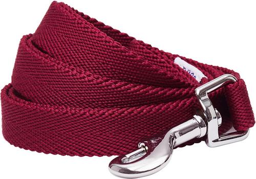 Show full view: Dogs & Cats & Co. Classic Solid Color Polyester Dog Leash, Burgundy, Large: 4-ft long, 1-in wide slide 1 of 3