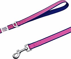 Dogs & Cats & Co. Contrast Striped Dog Leash, Rose Violet/Royal Blue, Large: 4-ft long, 1-in wide slide 2 of 4