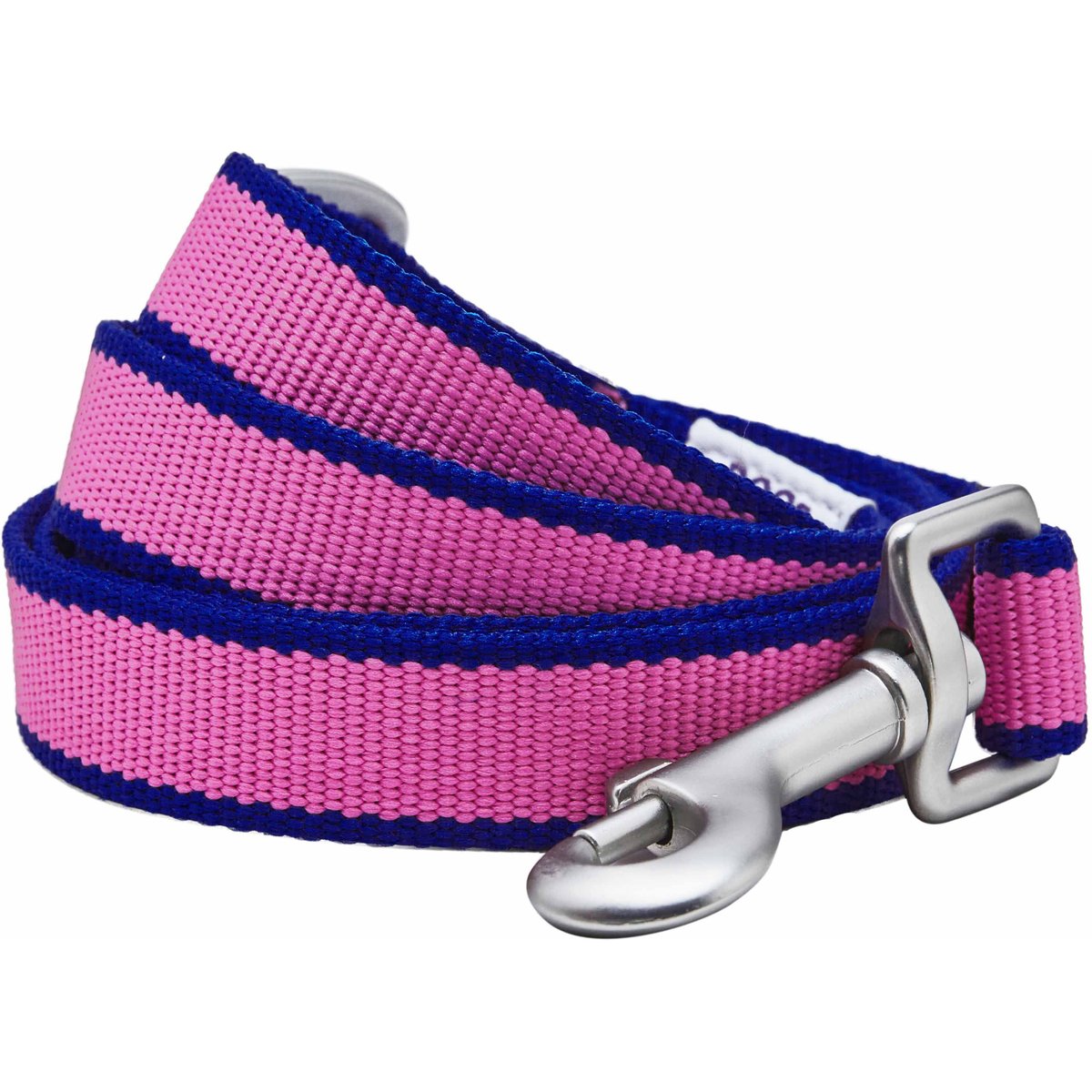 Dogs & Cats & Co. Contrast Striped Dog Leash, Rose Violet/Royal Blue, Medium: 5-ft long, 5/8-in wide