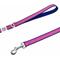 Show in main carousel: Dogs & Cats & Co. Contrast Striped Dog Leash, Rose Violet/Royal Blue, Small: 5-ft long, 3/4-in wide slide 3 of 4