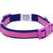 Show in main carousel: Dogs & Cats & Co. Contrast Striped Polyester Dog Collar, Rose Violet & Royal Blue, Small: 16-in neck, 5/8-in wide slide 4 of 6