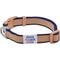 Show in main carousel: Dogs & Cats & Co. Contrast Striped Polyester Dog Collar, Tan & Navy, Large: 26-in neck, 1-in wide slide 1 of 6
