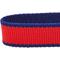 Show in main carousel: Dogs & Cats & Co. Contrast Striped Polyester Dog Collar, Tomato Red & Navy, Medium: 20-in neck, 3/4-in wide slide 6 of 7