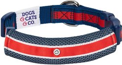 Dogs & Cats & Co. Daily Essential with Add-on Accessory Polyester Dog Collar, Navy/Red, Small: 16-in neck, 5/8-in wide slide 2 of 8