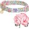 Show in main carousel: Dogs & Cats & Co. Floral with Pink Flower Accessory Polyester Dog Collar, Turquoise, Large: 26-in neck, 1-in wide slide 4 of 7