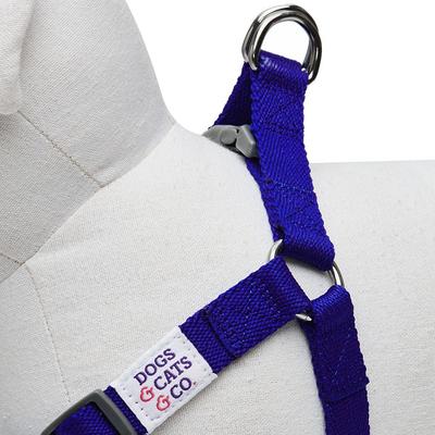 Show full view: Dogs & Cats & Co. Heavy Duty Classic Solid Color Step-In Dog Harness, Electric Blue, Medium: 20 to 26-in chest slide 5 of 7