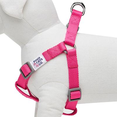 Show full view: Dogs & Cats & Co. Heavy Duty Classic Solid Color Step-In Dog Harness, Hot Pink, Small: 16.5 to 21.5-in chest slide 4 of 7