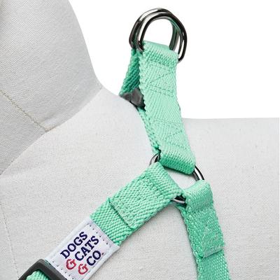 Show full view: Dogs & Cats & Co. Heavy Duty Classic Solid Color Step-In Dog Harness, Mint Green, Medium: 20 to 26-in chest slide 5 of 7