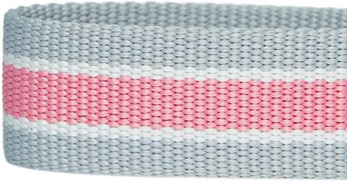 Show full view: Dogs & Cats & Co. Leather & Polyester Tricolor Striped Suede Dog Collar, Pink, Large: 22-in neck, 1-in wide slide 6 of 7