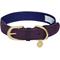 Show in main carousel: Dogs & Cats & Co. Leather & Polyester Tricolor Striped Suede Dog Collar, Purple, Small: 15-in neck, 3/4-in wide slide 1 of 7