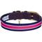 Show in main carousel: Dogs & Cats & Co. Leather & Polyester Tricolor Striped Suede Dog Collar, Purple, Small: 15-in neck, 3/4-in wide slide 4 of 7