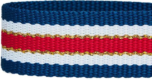 Show full view: Dogs & Cats & Co. Leather & Polyester Tricolor Striped Suede Dog Collar, Taupe, Large: 22-in neck, 1-in wide slide 6 of 7