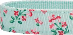 Dogs & Cats & Co. Lilac Flower Polyester Dog Collar, Pastel Green, Medium: 16.5-in neck, 3/4-in wide slide 2 of 6