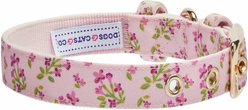 Dogs & Cats & Co. Lilac Flower Polyester Dog Collar, Pink, Large: 20.5-in neck, 1-in wide slide 2 of 6