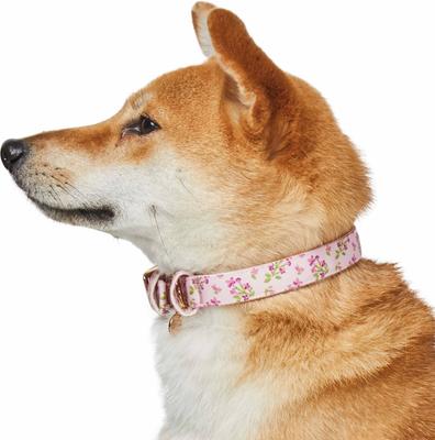 Show full view: Dogs & Cats & Co. Lilac Flower Polyester Dog Collar, Pink, Large: 20.5-in neck, 1-in wide slide 2 of 7