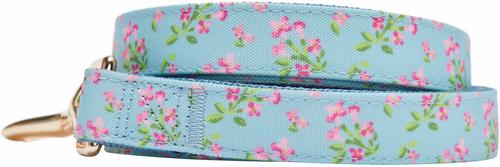 Show full view: Dogs & Cats & Co. Lilac Flower Polyester Dog Leash, Sky Blue, Large: 4-ft long, 1-in wide slide 2 of 4