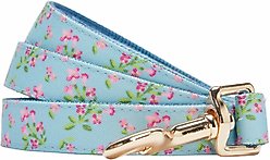 Dogs & Cats & Co. Lilac Flower Polyester Dog Leash, Sky Blue, Small: 5-ft long, 3/4-in wide
