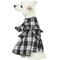 Show in main carousel: Dogs & Cats & Co. Lolita Fashion Inspired Plaid Tie Waist Dog Dress, Black, 10-in slide 1 of 8