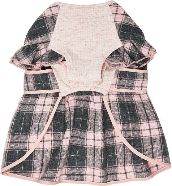 Show full view: Dogs & Cats & Co. Lolita Fashion Inspired Plaid Tie Waist Dog Dress, Pink, 10-in slide 5 of 7