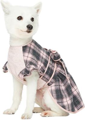 Show full view: Dogs & Cats & Co. Lolita Fashion Inspired Plaid Tie Waist Dog Dress, Pink, 12-in slide 2 of 7